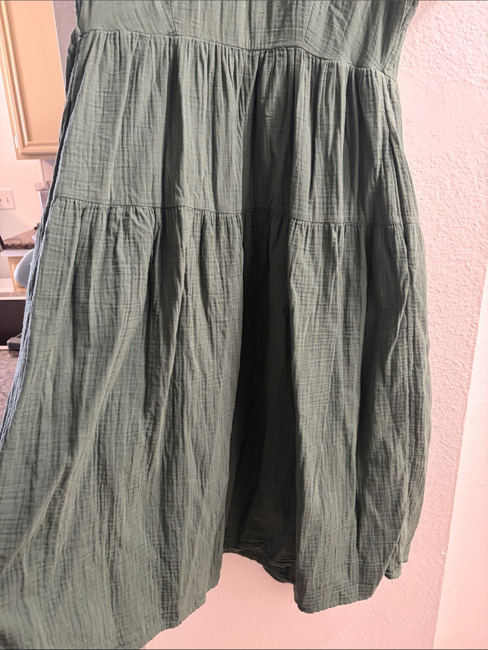 Universal Thread Sage Green Wrap Midi Dress with Tie Waist - Picture 7 of 8